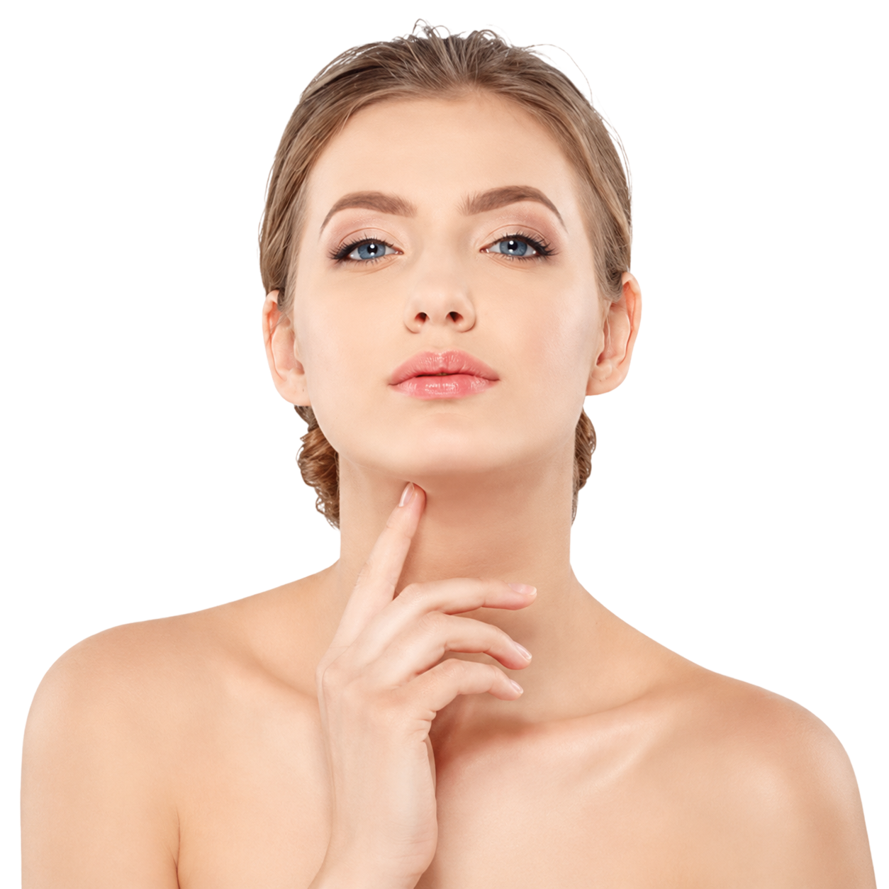 Beauty salon model with radiant skin